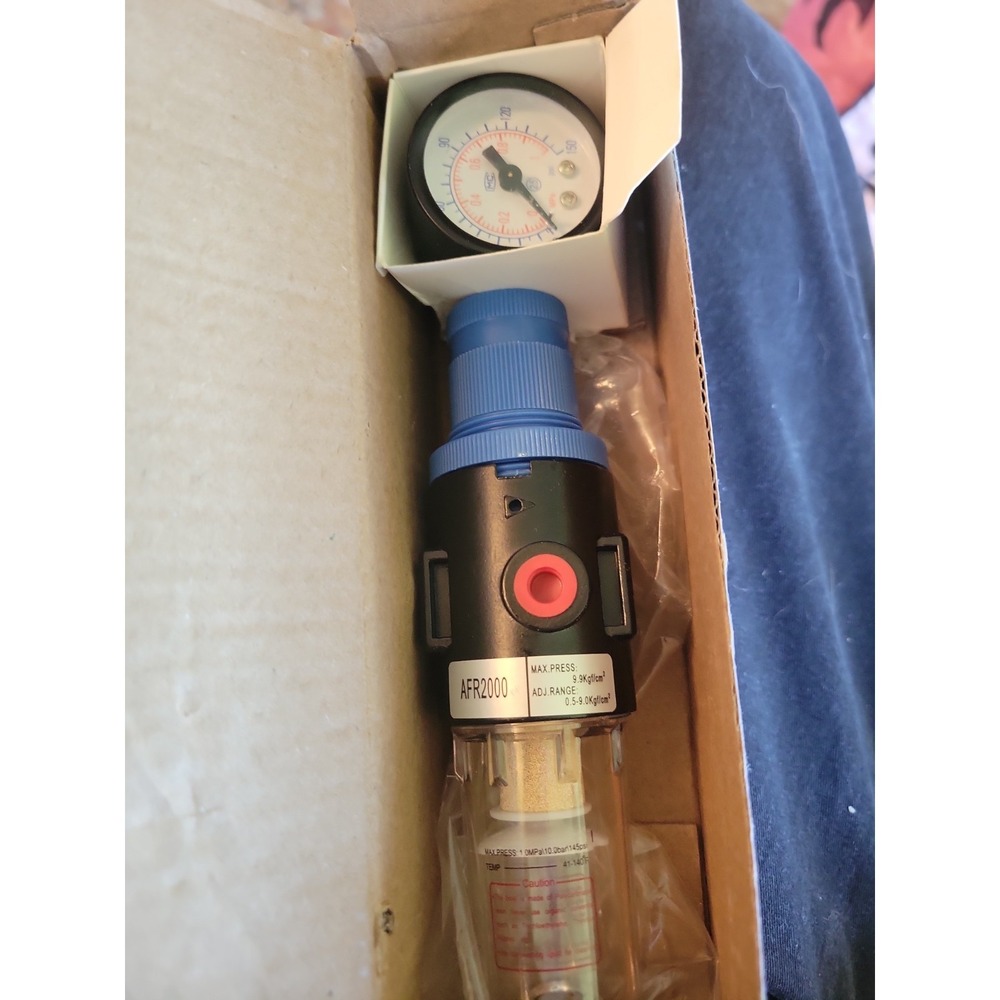 AFR2000‎ Air Source Treatment Unit Air Pressure Regulator With Gauge Air Filter